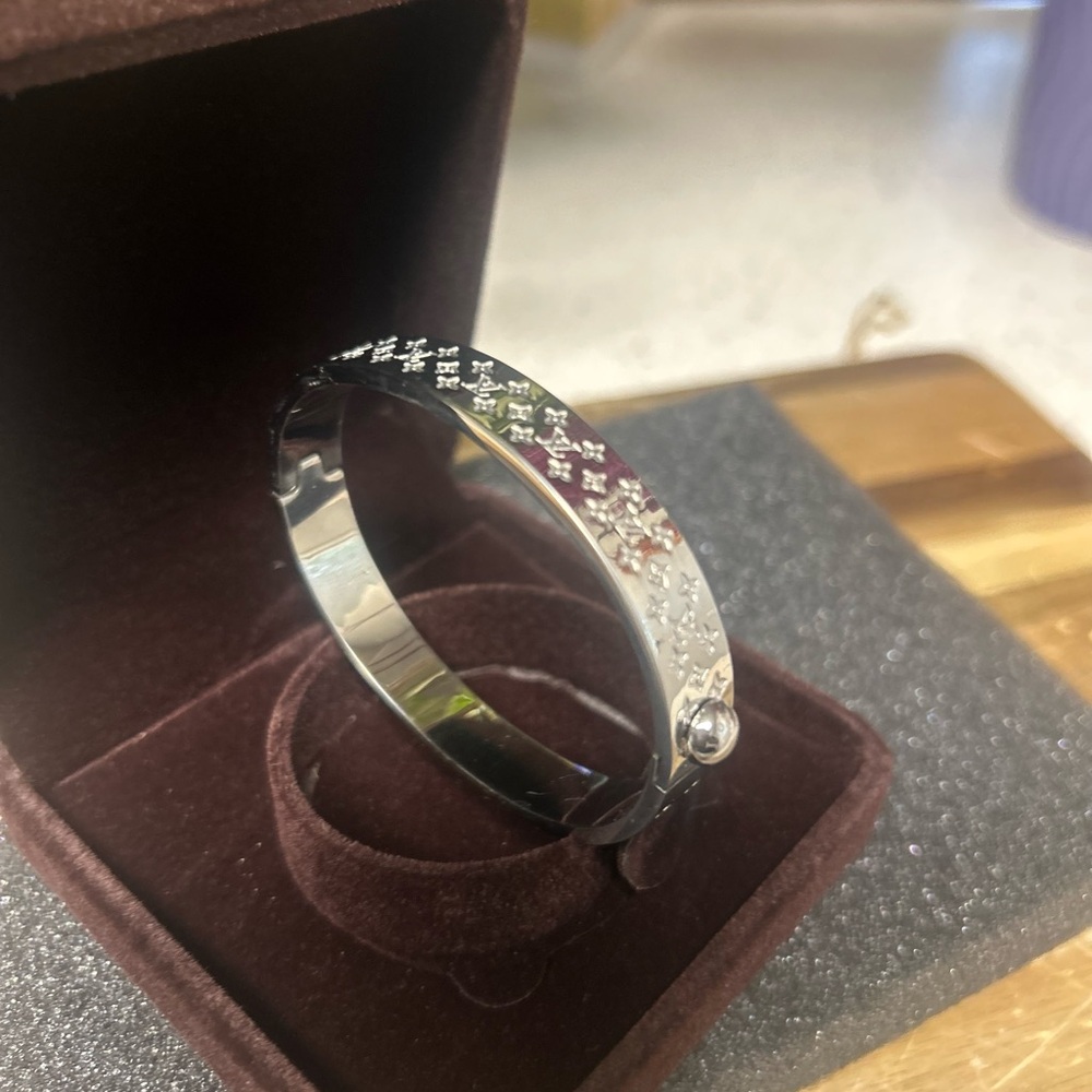 Louis Vuitton Silver Monogram Bracelet